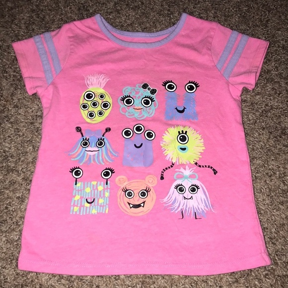 Garanimals Other - Garanimals Pink Short Sleeve Top Shoulder Stripes